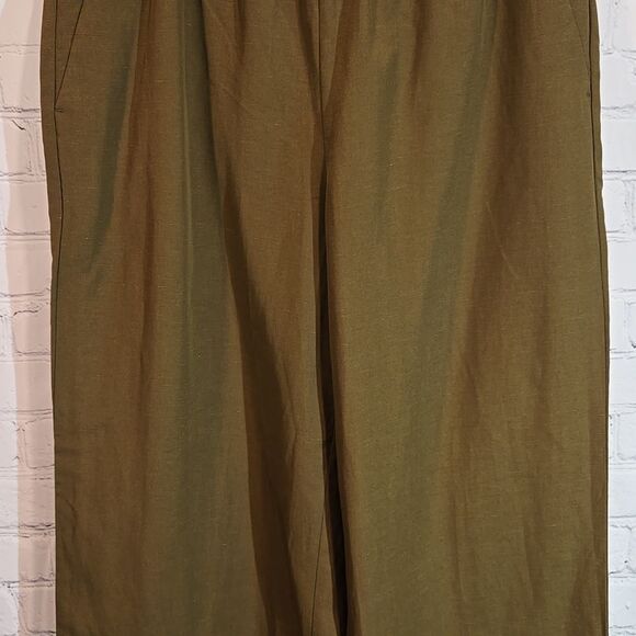 Talbots Green Pull On Wide Leg Pants Size S NWT - Picture 3 of 10